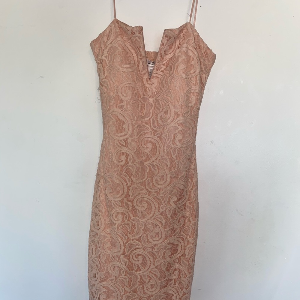 Streetwear Society peach/pink strapless lace